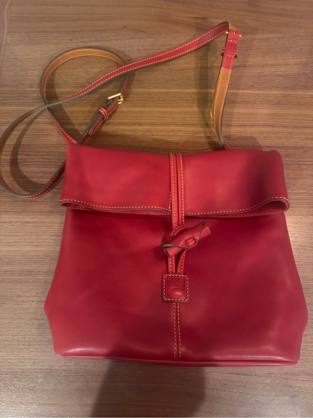 Dooney And Bourke Red Florentine Toggle Crossbody